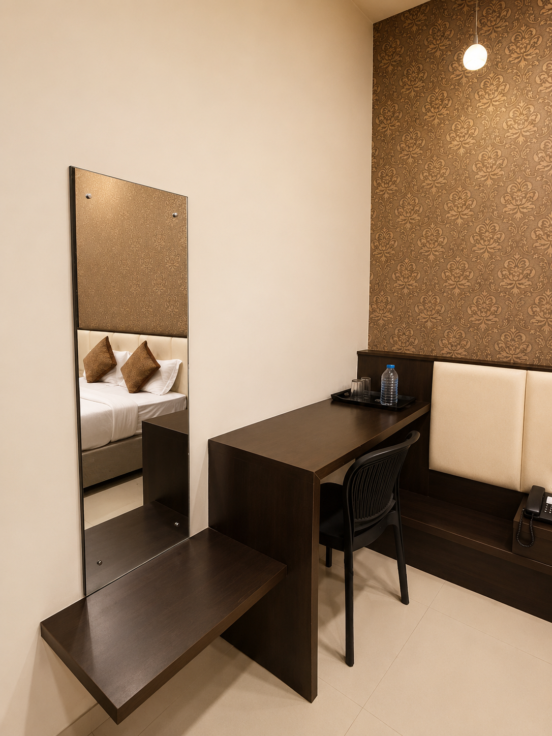 Sai Vijay Room with Desk and Mirror
